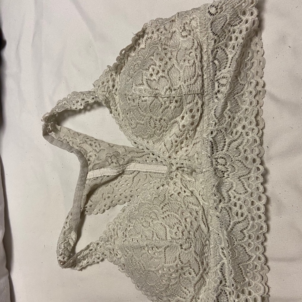 white bralette